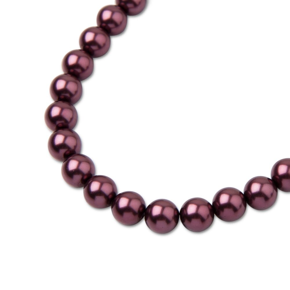 Preciosa kulatá perla MAXIMA 4 mm Pearl Effect Light Burgundy - 30 ks