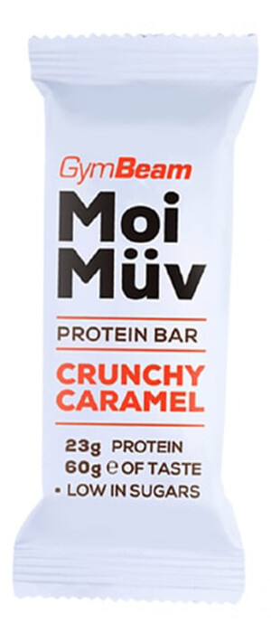 GYMBEAM Proteinová tyčinka MoiMüv 24×60g crunchy caramel 24 x 60 g