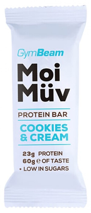 GYMBEAM Proteinová tyčinka MoiMüv 24×60g cookies&cream 24 x 60 g