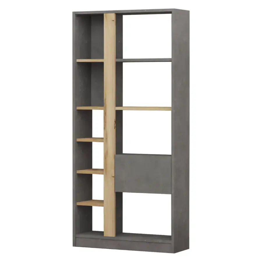 Casarredo Regál SIMUNA - beton/dub