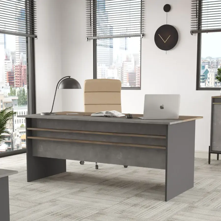 Casarredo Psací stůl ZADORA - ořech/beton/antracit