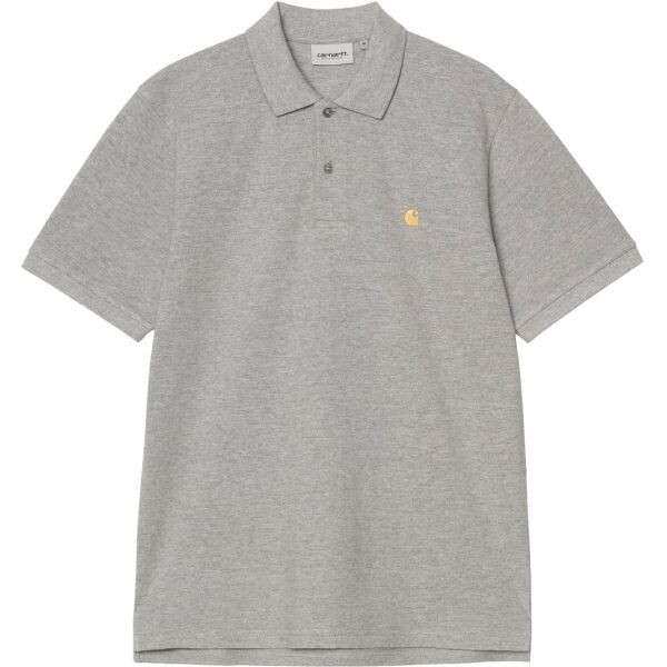 Triko Carhartt Wip Chase Pique Polo S/S - Šedá - L