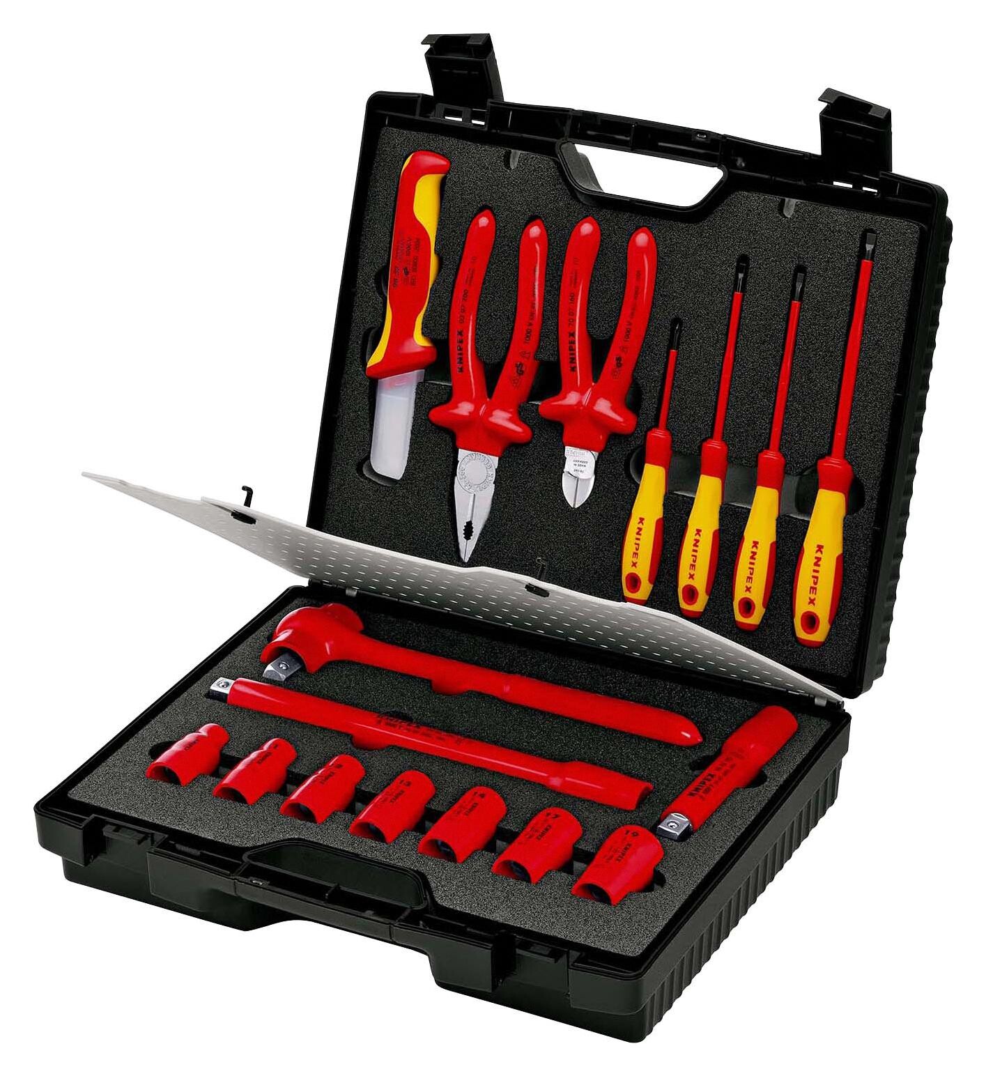 Knipex 98 99 11 Compact Tool Kit, 17Pc, Electrical
