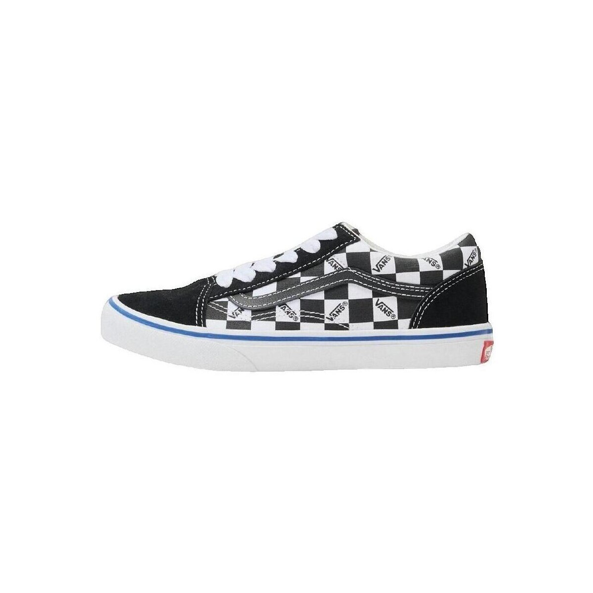 Vans  Chaussures  Old Skool Logo checkerboard noir enfants  Černá