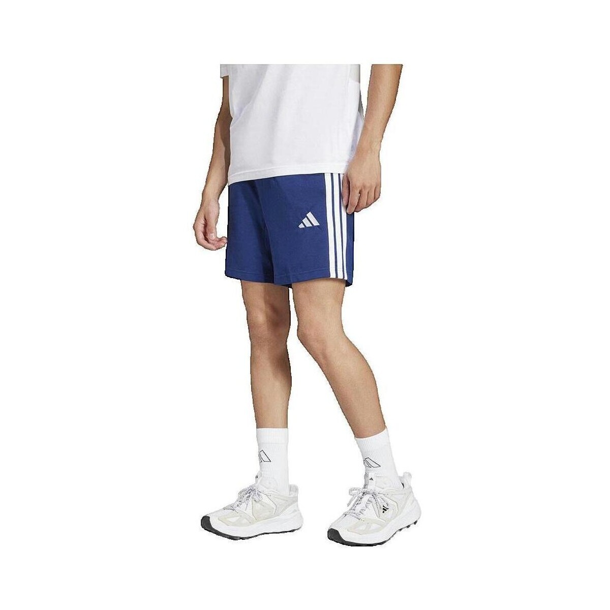 adidas  Shorts  Essentials 3 Stripes Single Jersey 7''  Modrá