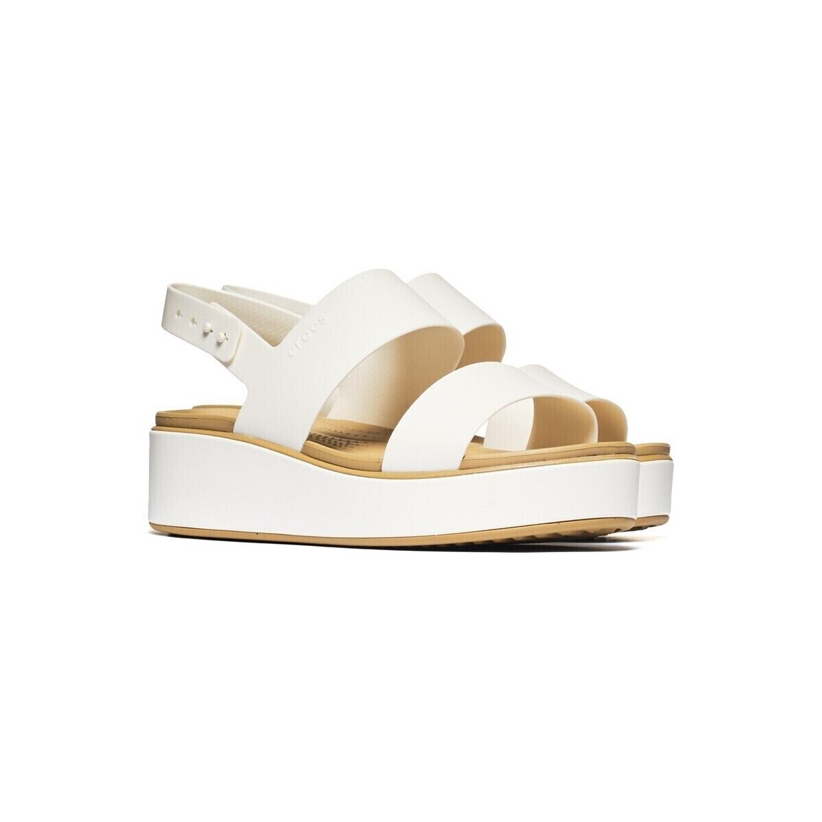 Crocs  Brooklyn Matte Wrap Low Wedge W  Béžová