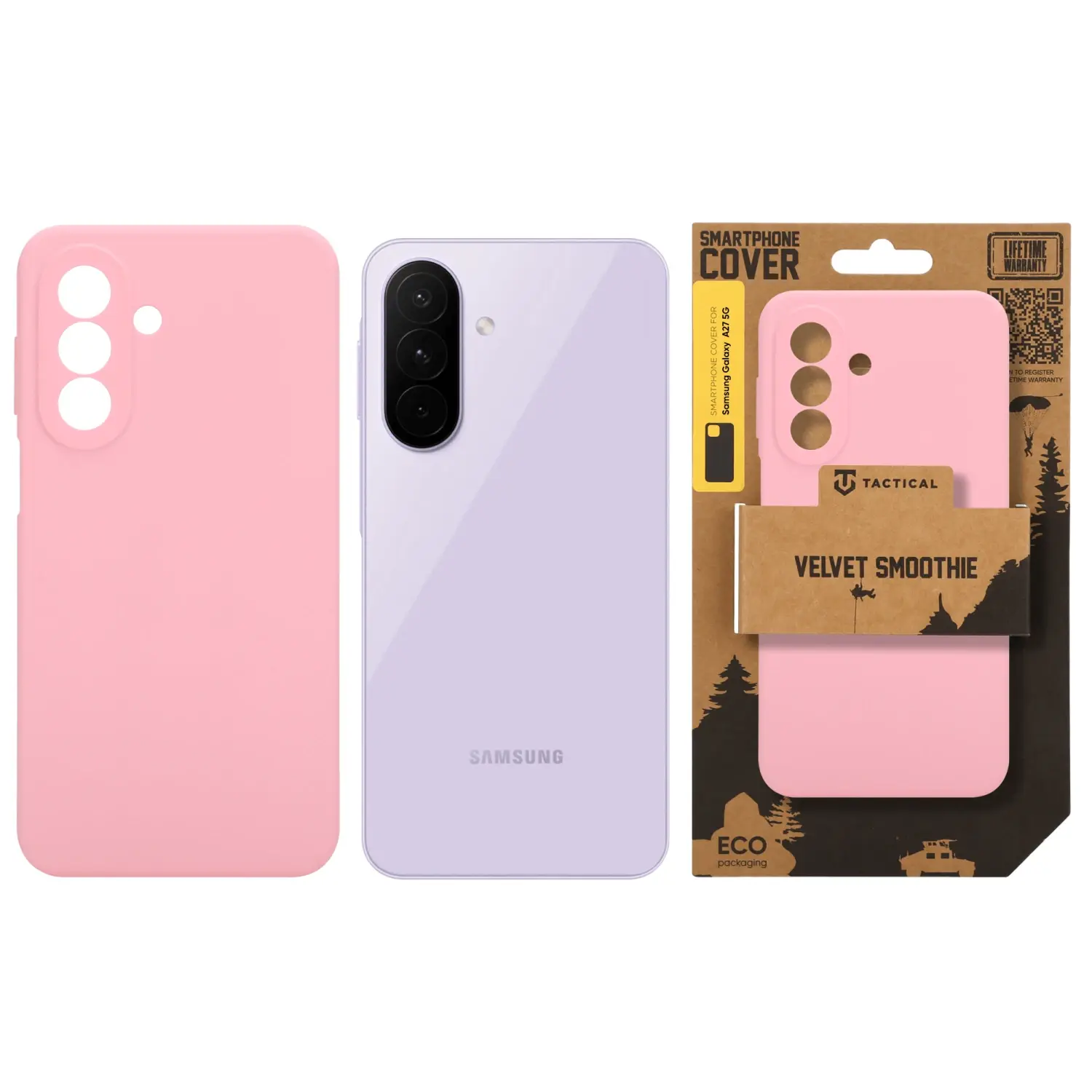 Zadní kryt Tactical Velvet Smoothie pro Samsung Galaxy A27 5G, pink panther