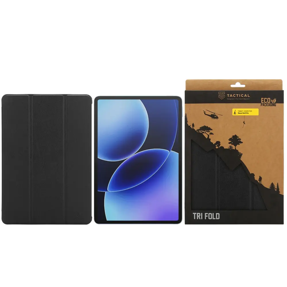 Flipové pouzdro Tactical Book Tri Fold pro Xiaomi Pad 8 Pro, černá