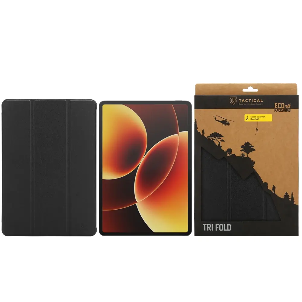 Flipové pouzdro Tactical Book Tri Fold pro Xiaomi Pad 8, černá