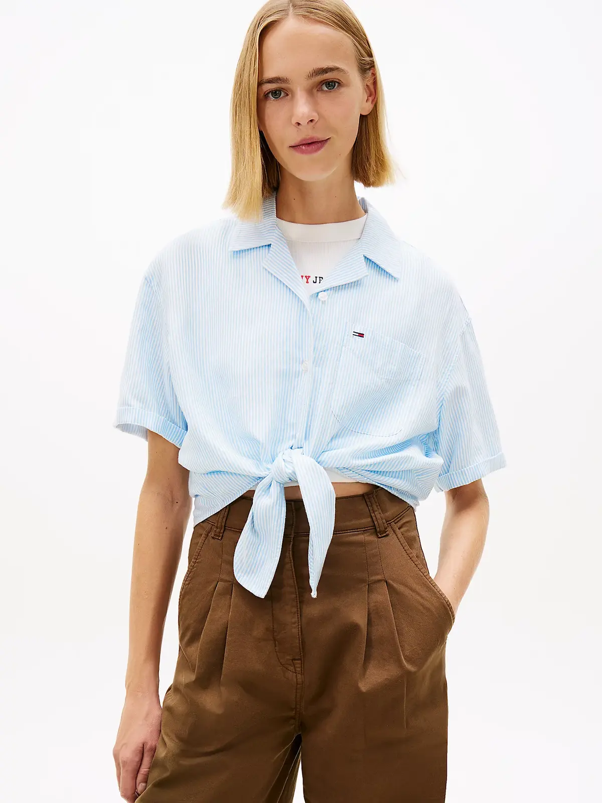Tommy Jeans dámská pruhovaná košile DW0DW222100A6 M