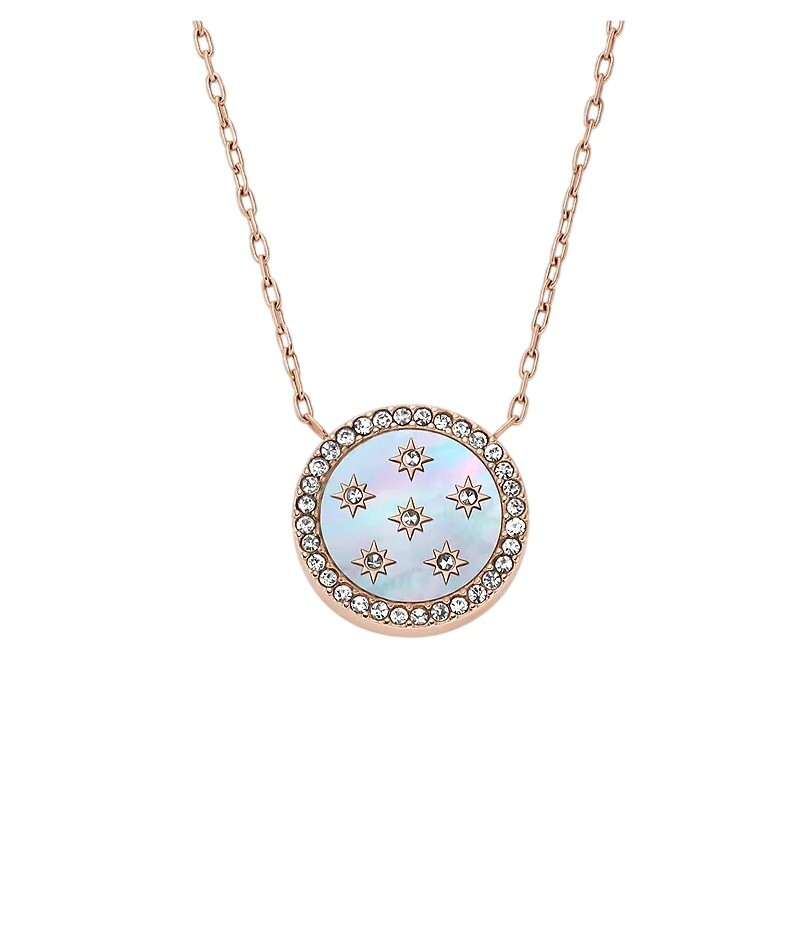 Fossil Pozlacený náhrdelník s perletí Mother of Pearl JF04936791