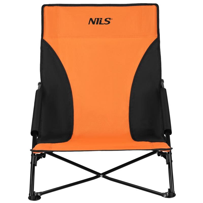 NILS Plážové křeslo NC3035 oranžovo-černé