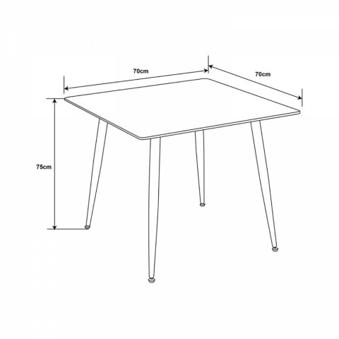 Jídelní stůl ADRIA 70x70 bílý mramor 81202 Idea