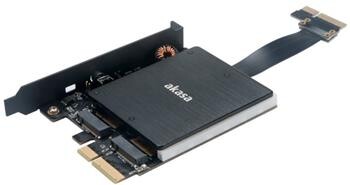 AKASA adaptér dual M.2 do PCIex s chladičem RGB