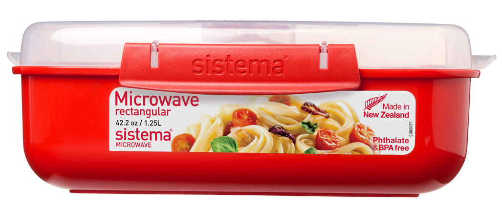 Sistema Microwave Krabička na ohřev jídla - Červená 1,25 l