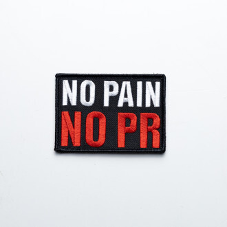 Workout No pain no PR - nášivka se suchým zipem WOR560