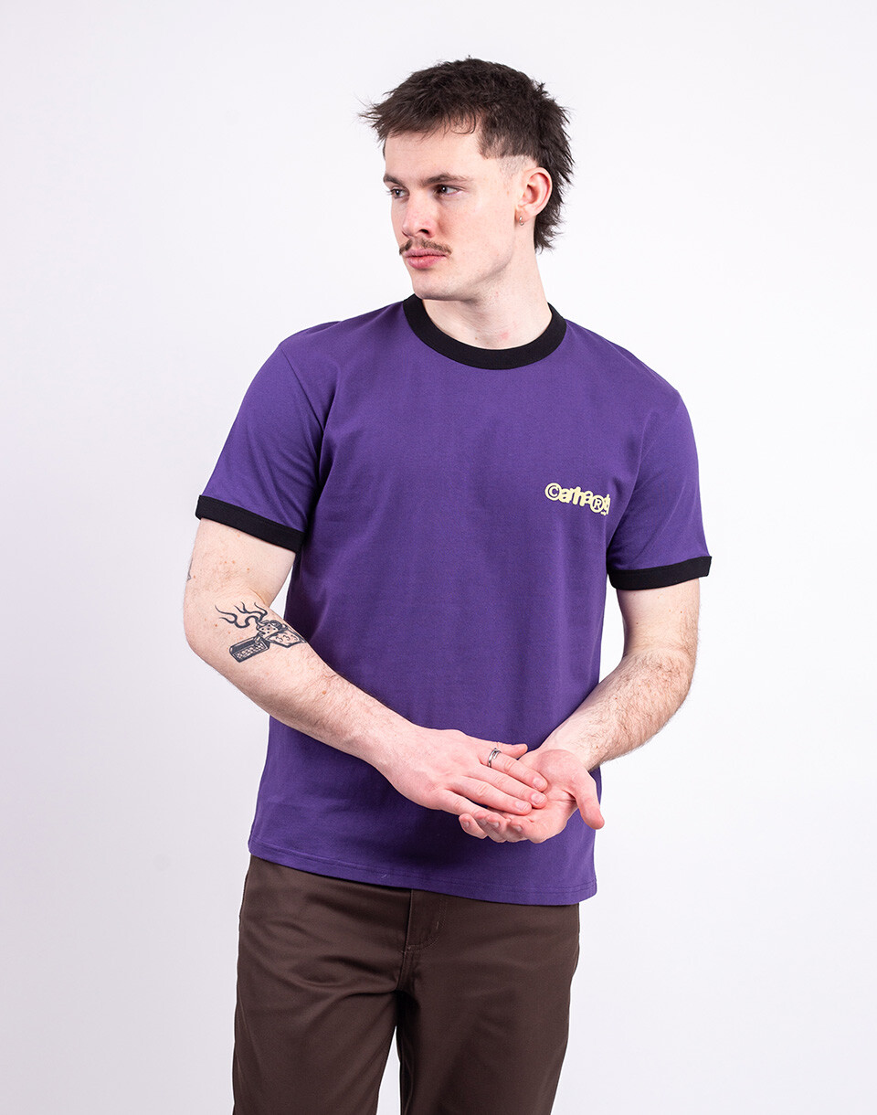 Carhartt WIP S/S Ip Ringer T-Shirt Calla/Black/Yellow S