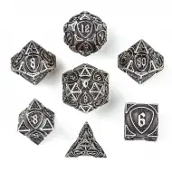 HYMGHO Fighter Solid Metal Polyhedral Dice Set - Ancient Bronze