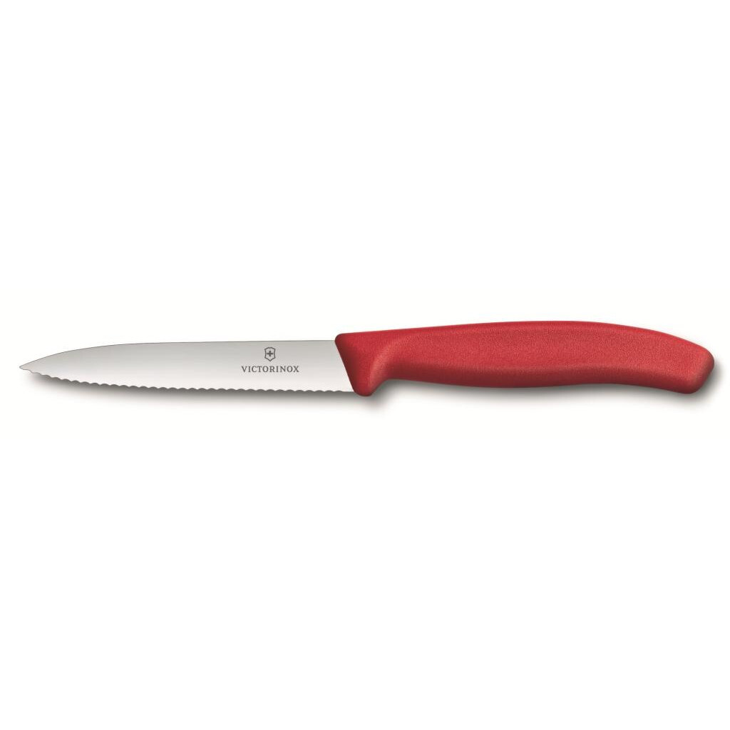 Nůž na zeleninu Victorinox vlnitý 10 cm Barva: tmavě červená