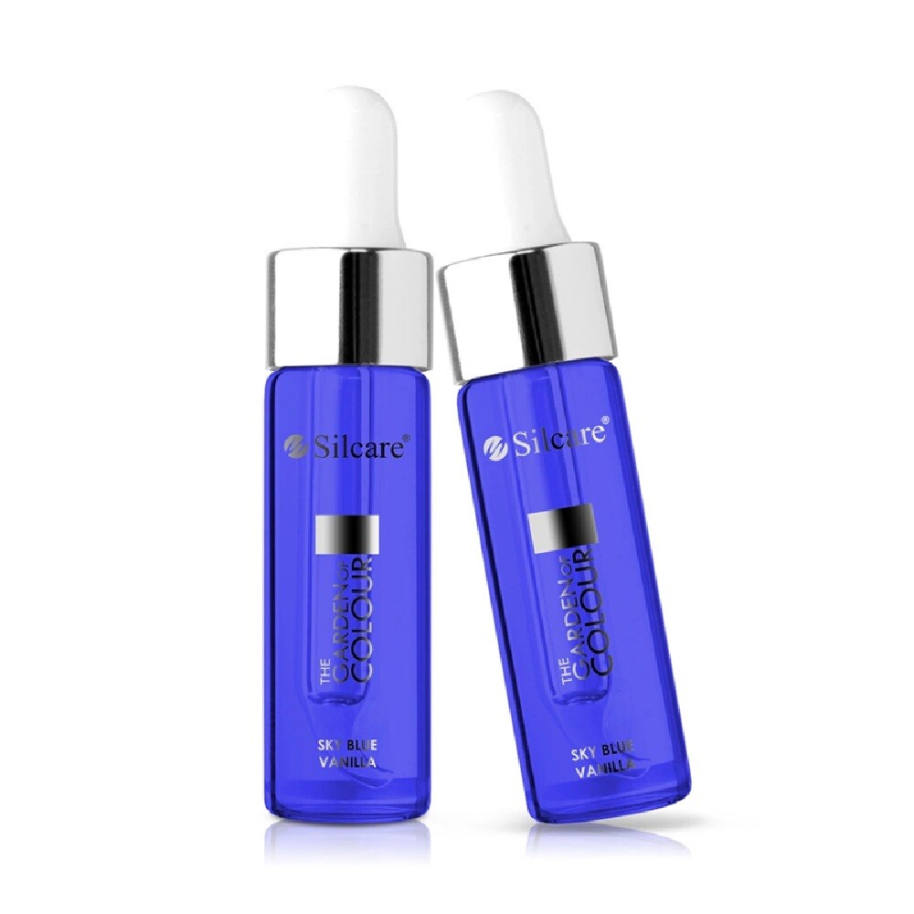 Silcare The Garden of Color Nail Oil Vanilla Sky Blue Hydratační a regenerační olej na nehty 15 ml