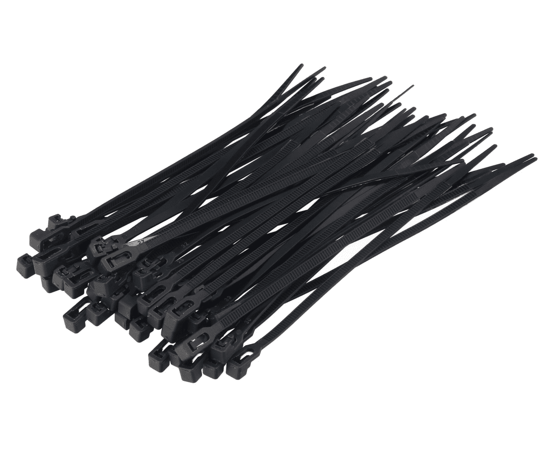 Páska stahovací rozpojitelná černá 50ks Faster Tools - 200x3,6mm