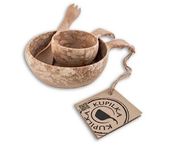 Kupilka Junior SET miska 330 ml + kuksa 120 ml + spork 165 - Original (BROWN) 6430014972811