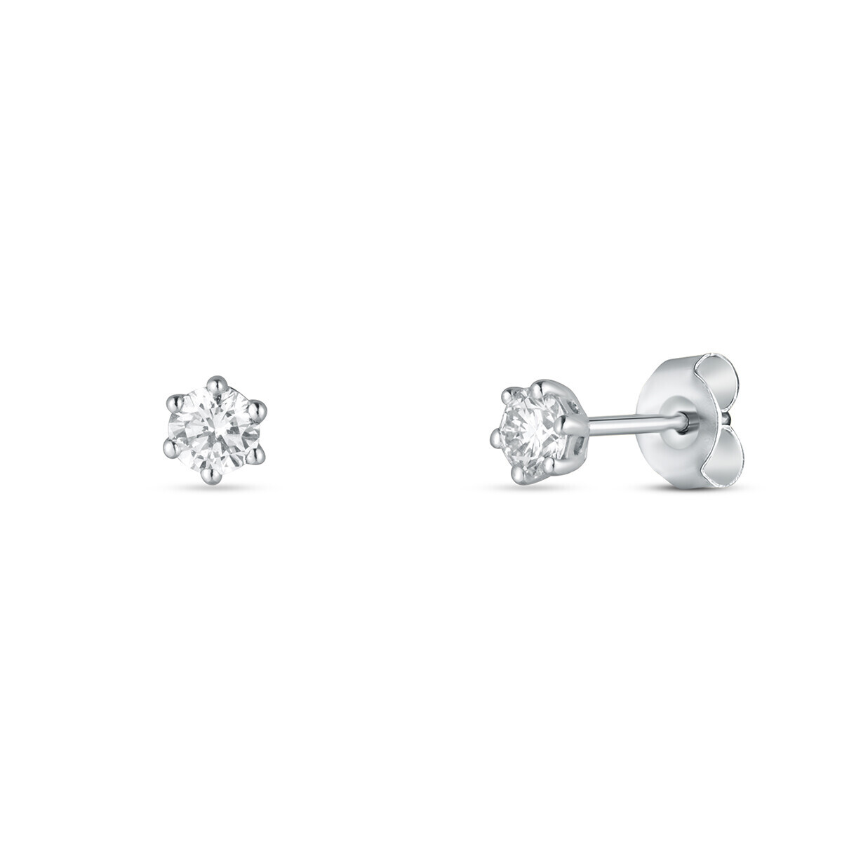 Náušnice  s laboratorními diamanty 13L-166-6020PU 0.75g