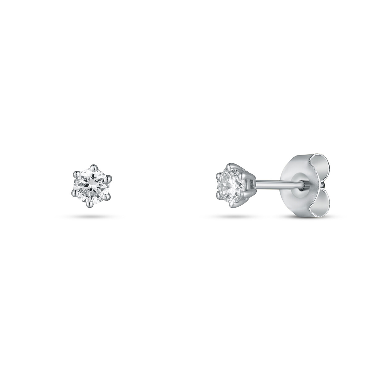 Náušnice  s laboratorními diamanty 13L-166-6015PU 0.67g