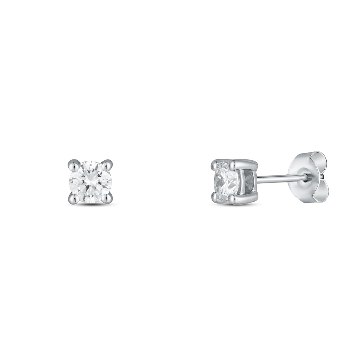 Náušnice  s laboratorními diamanty 13L-166-4040PU 1.18g