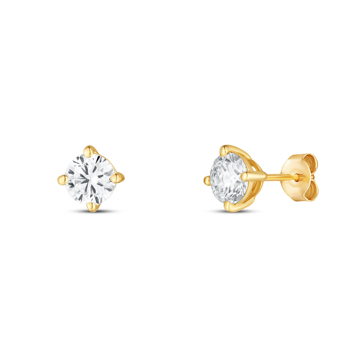Náušnice s laboratorními diamanty 63L-166-4001PU 1.73g
