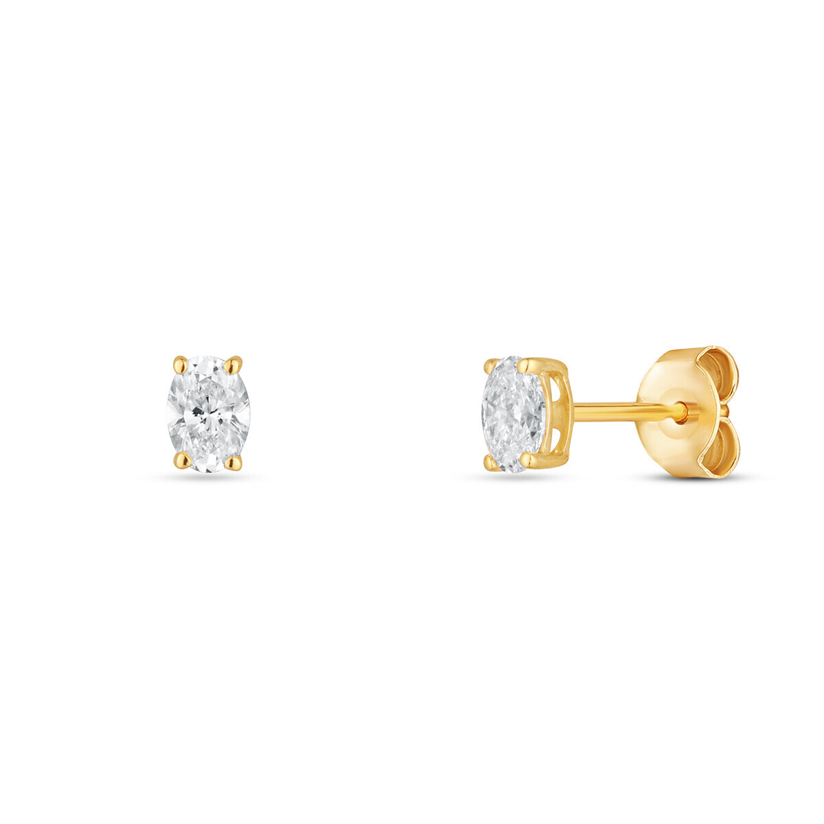 Náušnice s laboratorními diamanty 63L-166-2030PU 0.76g