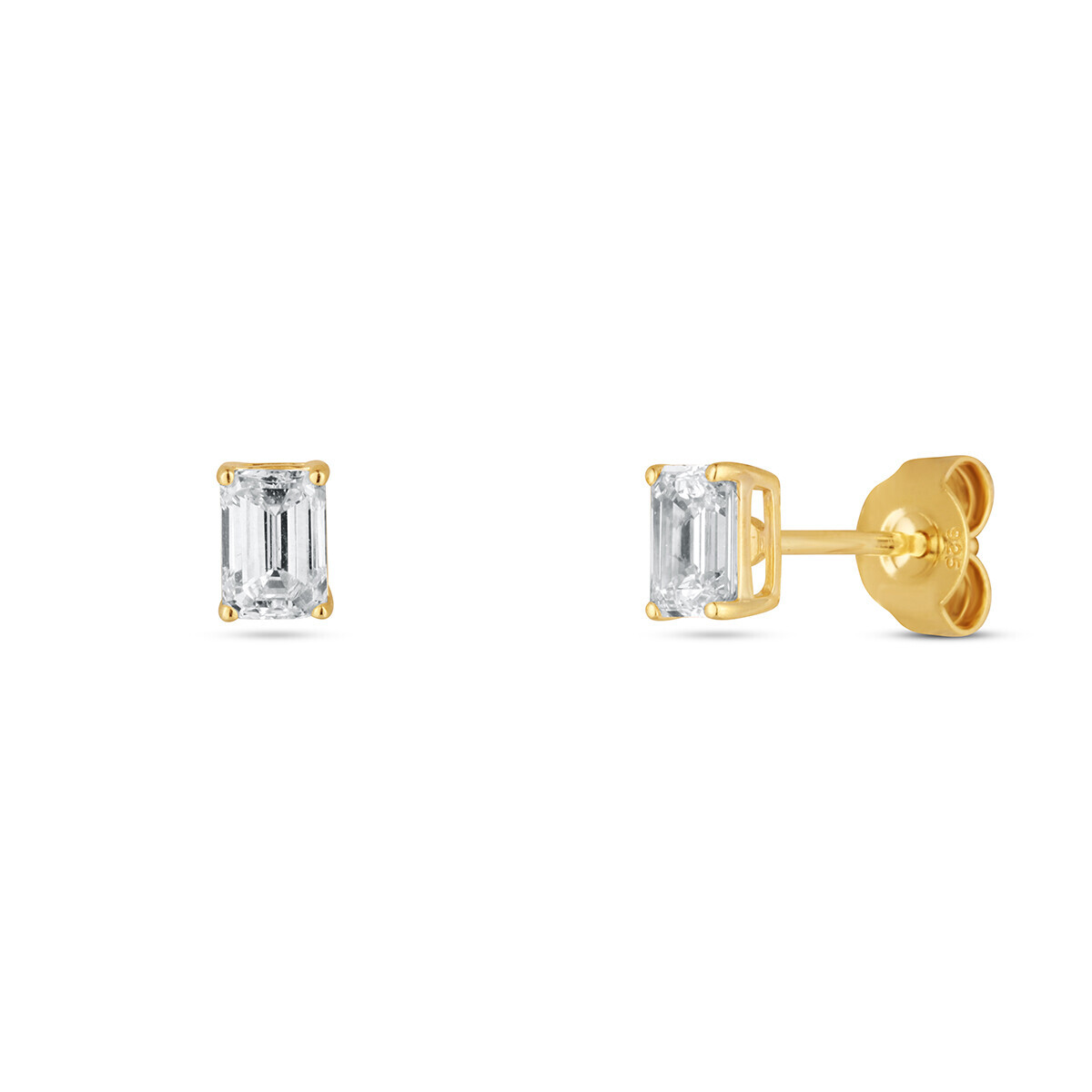 Náušnice s laboratorními diamanty 63L-166-1050PU 0.89g