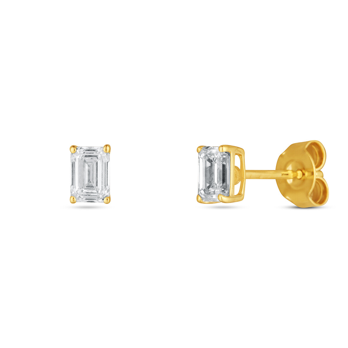 Náušnice s laboratorními diamanty 63L-166-1040PU 0.79g