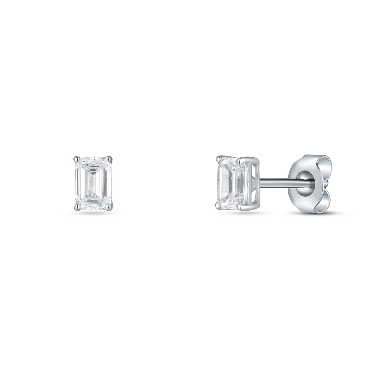 Náušnice  s laboratorními diamanty 13L-166-1040PU 0.78g