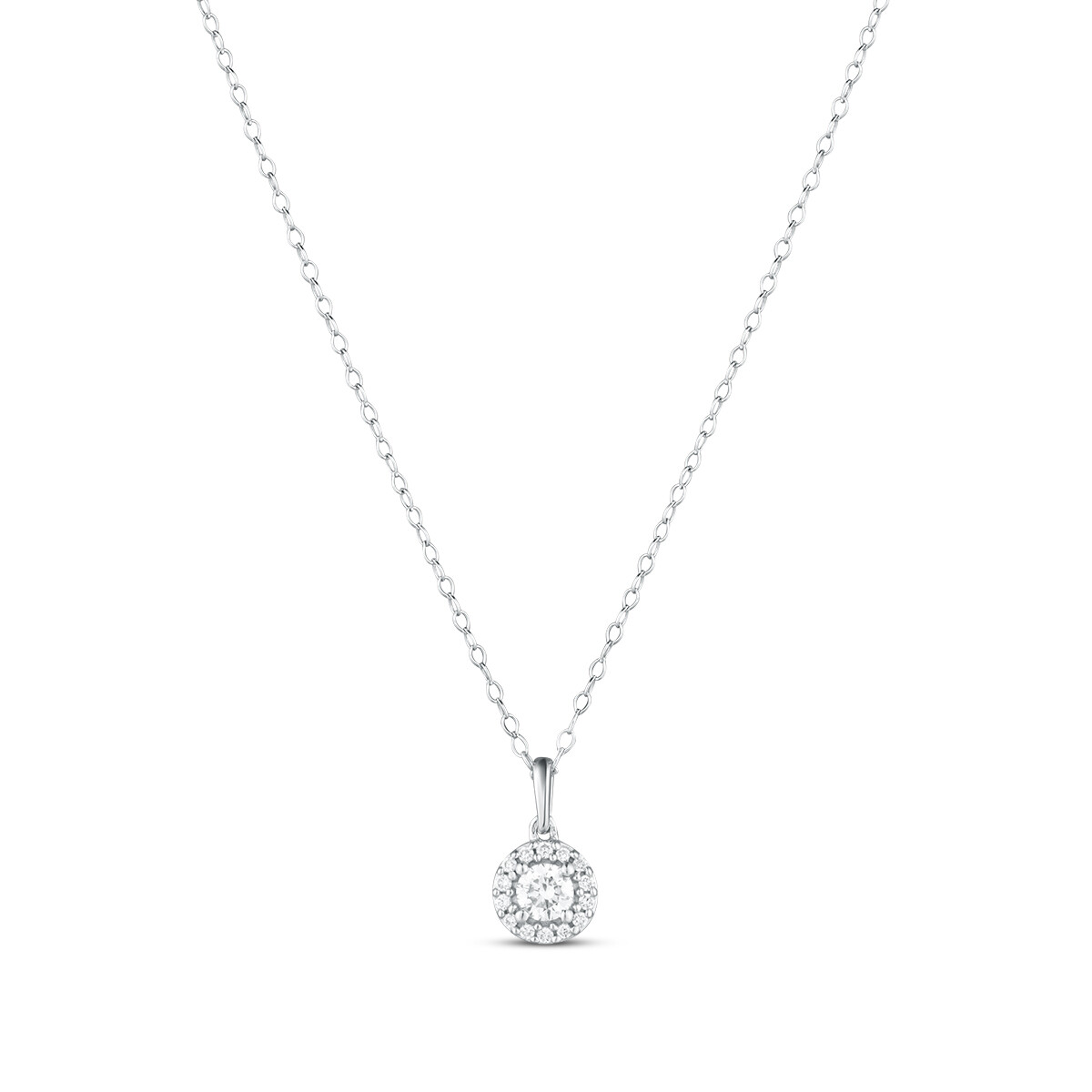 Náhrdelník s laboratorními diamanty 17L-165-181025 1.30g