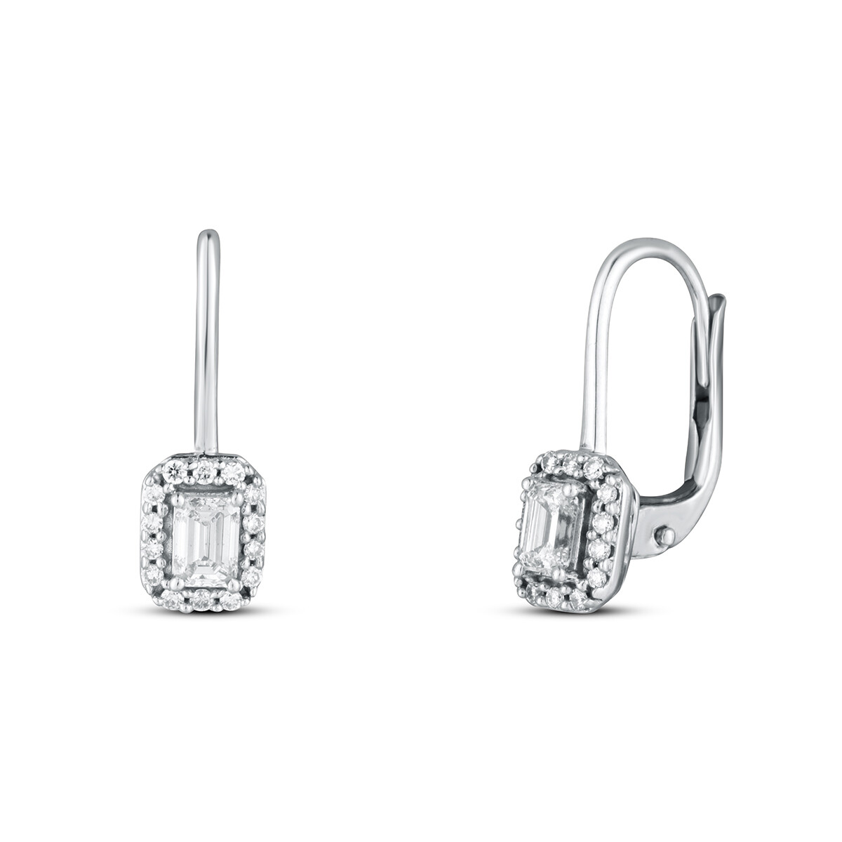 Náušnice  s laboratorními diamanty 13L-165-383050 1.60g