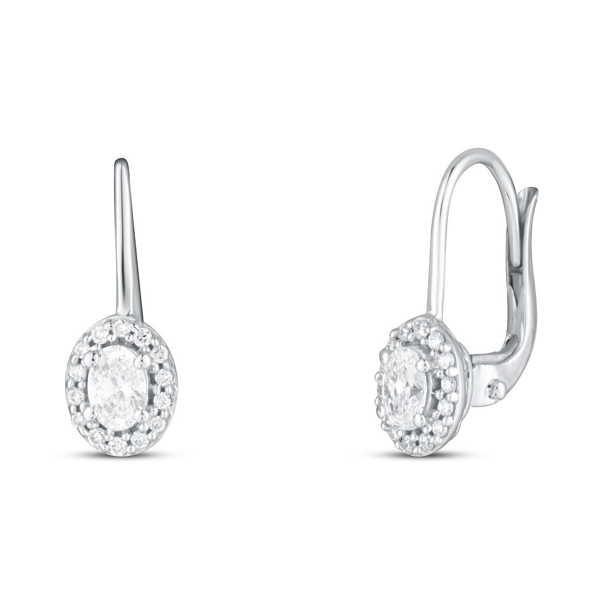 Náušnice  s laboratorními diamanty 13L-165-381050 1.55g