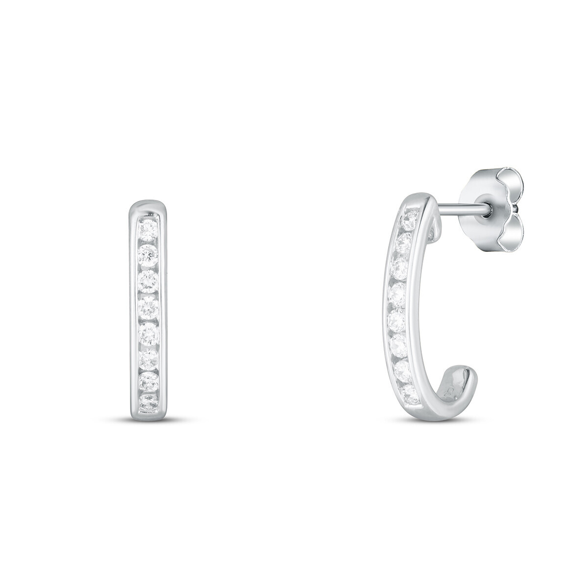 Náušnice  s laboratorními diamanty 13L-165-972025 1.50g