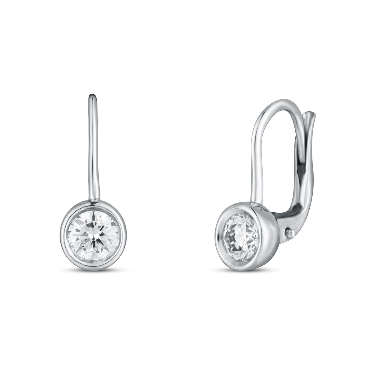 Náušnice  s laboratorními diamanty 13L-165-5030PA 1.85g