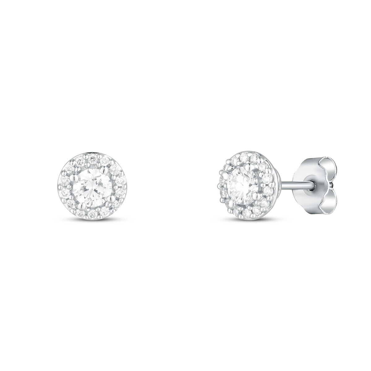 Náušnice  s laboratorními diamanty 13L-165-182050 1.35g