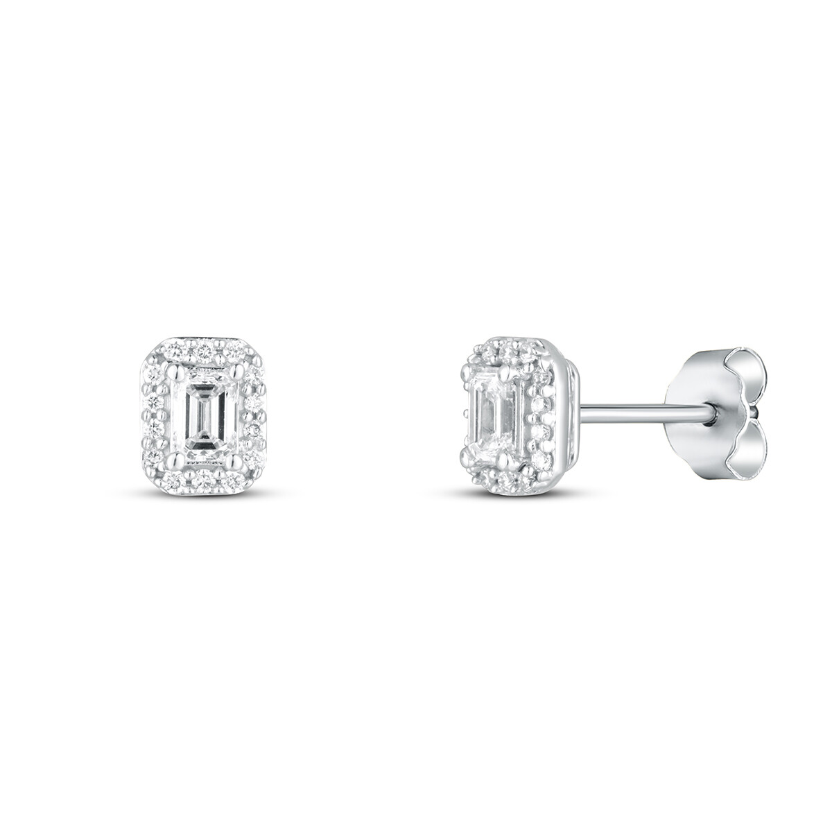Náušnice  s laboratorními diamanty 13L-165-178050 1.30g