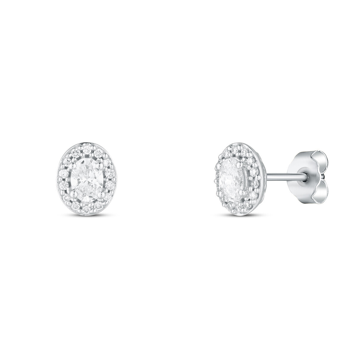 Náušnice  s laboratorními diamanty 13L-165-174050 1.40g