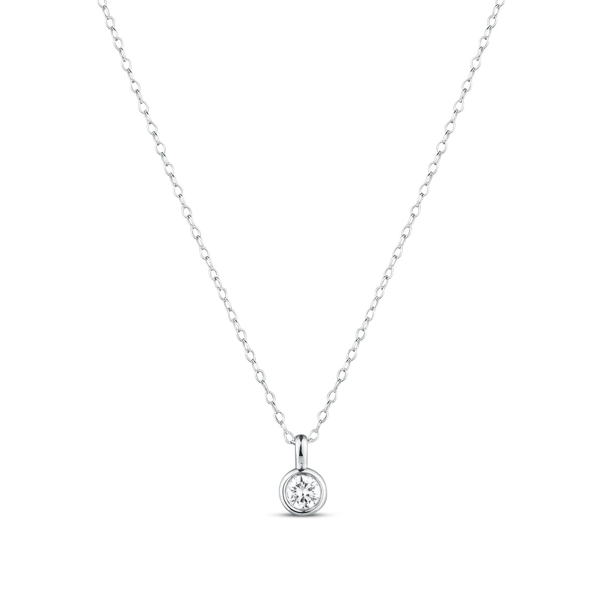 Náhrdelník s laboratorními diamanty 17L-165-503045 1.35g
