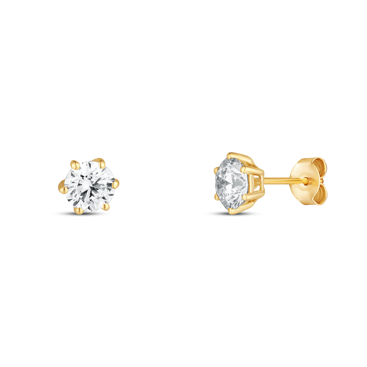 Náušnice s laboratorními diamanty 63L-166-6070PU 1.41g