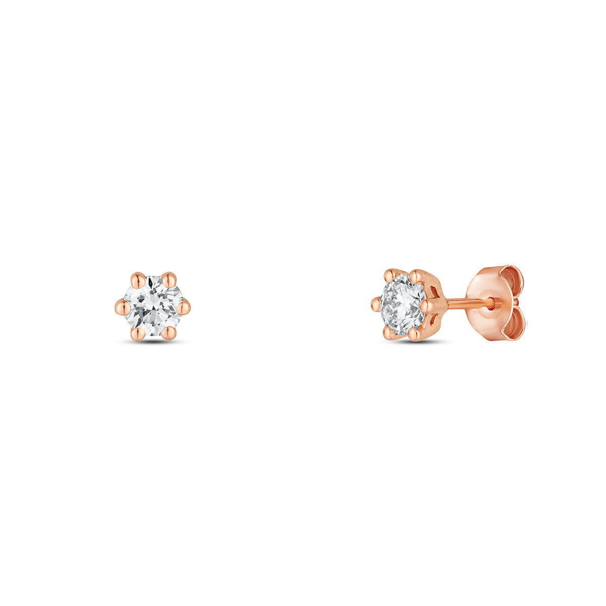 Náušnice s laboratorními diamanty 43L-166-6040PU 1.14g