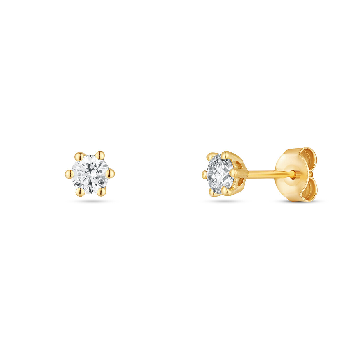 Náušnice s laboratorními diamanty 63L-166-6030PU 0.92g