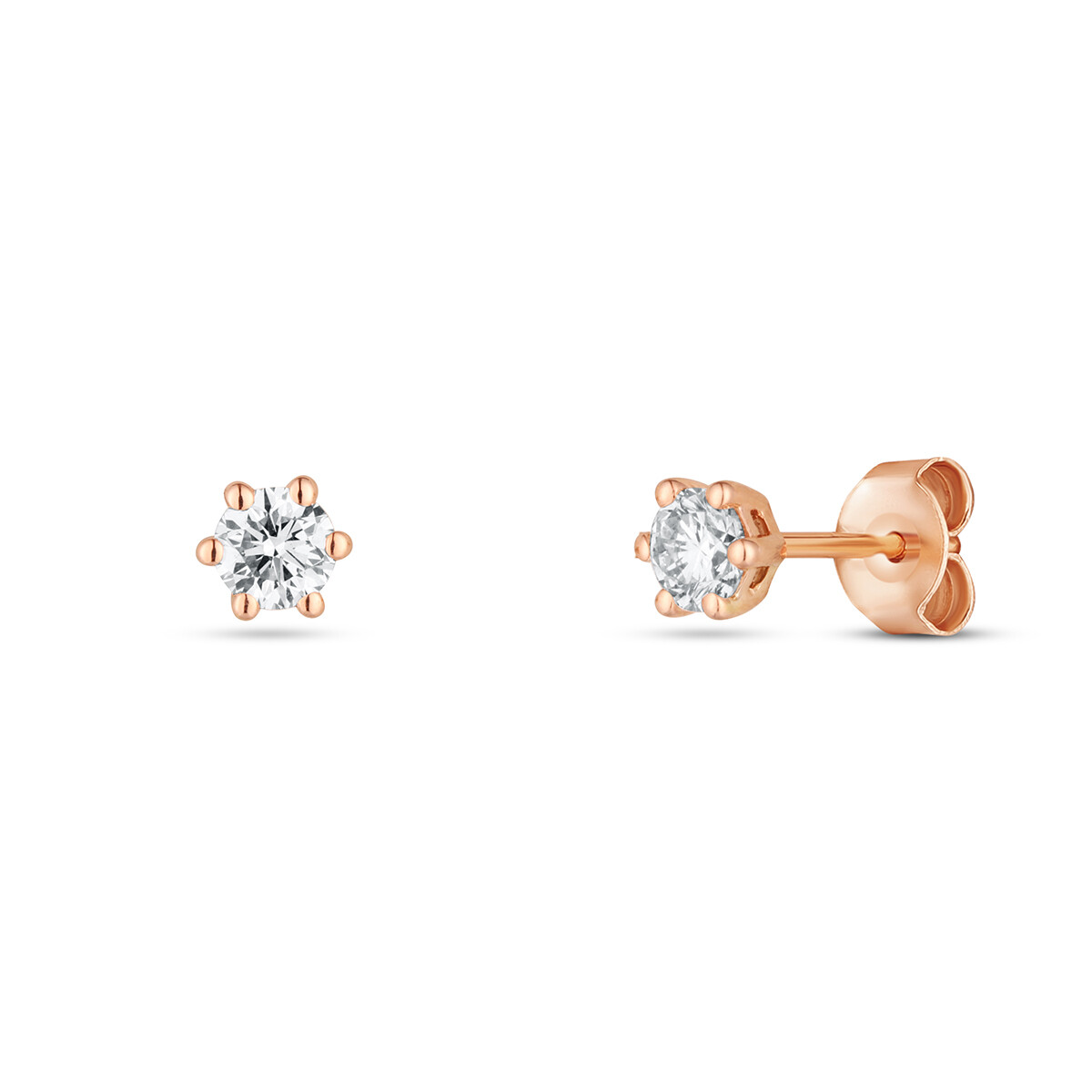 Náušnice s laboratorními diamanty 43L-166-6030PU 0.93g