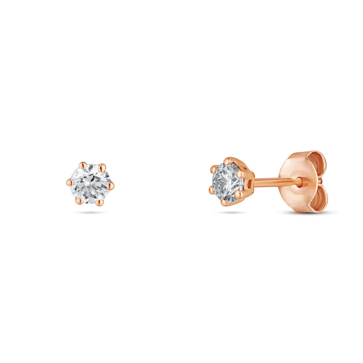 Náušnice s laboratorními diamanty 43L-166-6020PU 0.72g