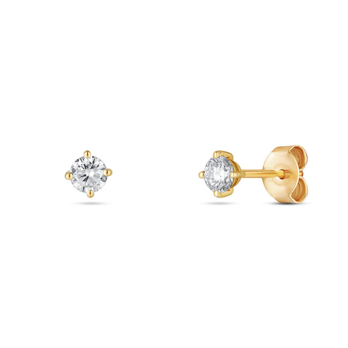 Náušnice s laboratorními diamanty 63L-166-4070PU 1.51g
