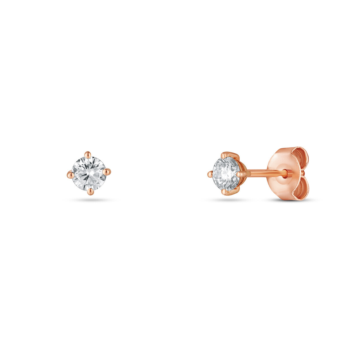 Náušnice s laboratorními diamanty 43L-166-4020PU 0.69g
